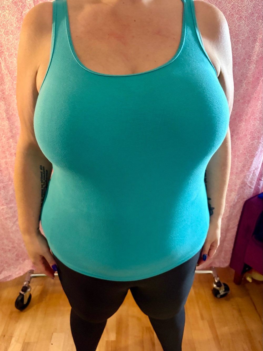 3/$15 STYLUS Bright Teal Scoop Neck Tank